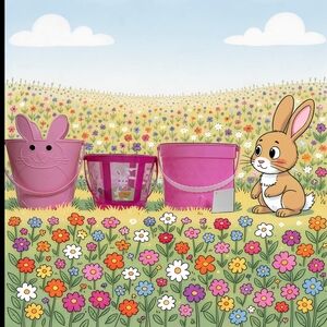 Pink Easter Buckets Set